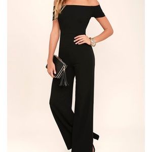 *SOLD* Lulu's off the shoulder Alleyoop jumpsuit